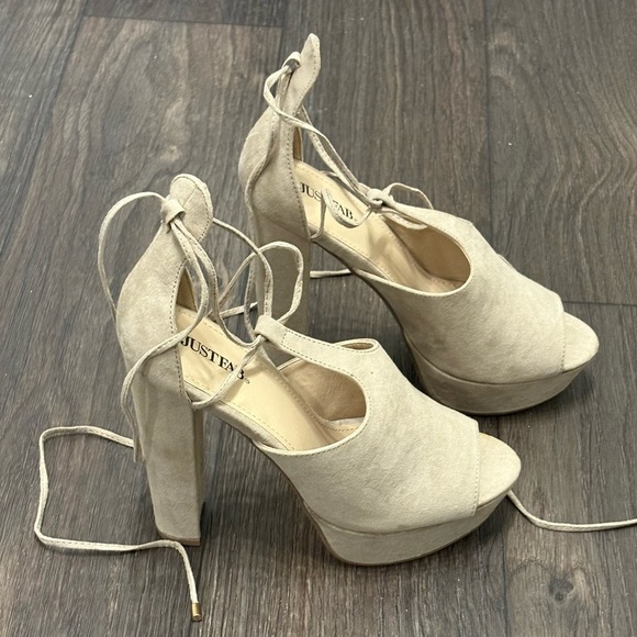 JUSTFAB “Shawne” Taupe Dress Sandals – Size 8 - Picture 4 of 9